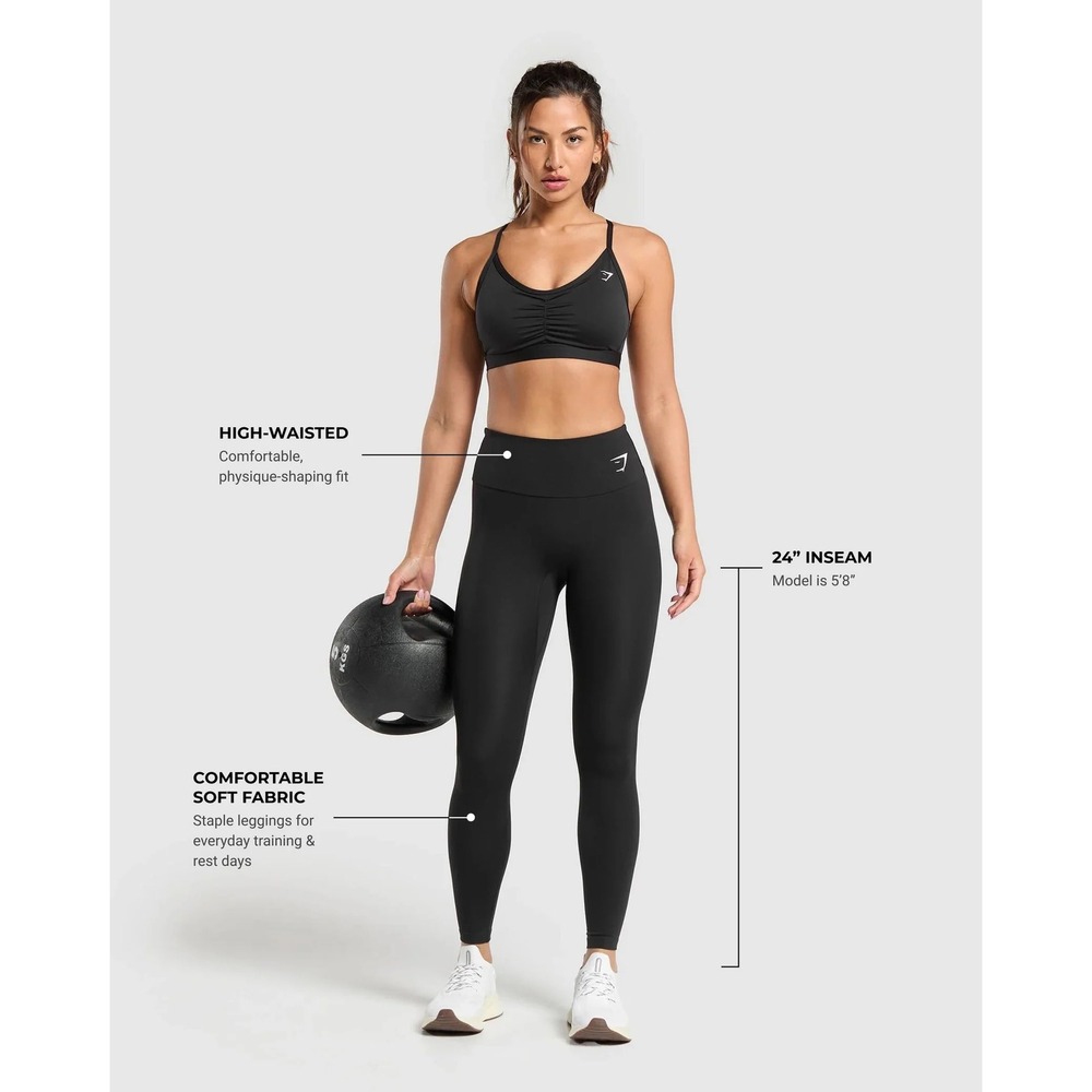 Gymshark Training Leggings Black High Waisted Small GLLG4714-BK-AW20-078
